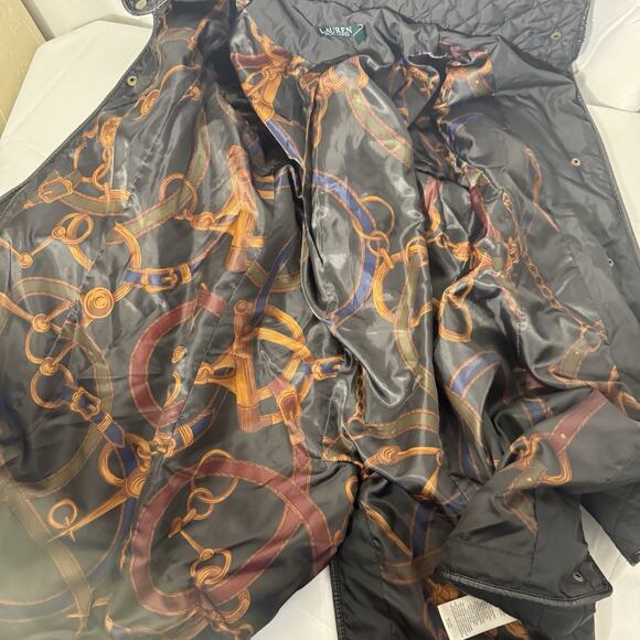 Ralph Lauren Women's Size PS Black Quilted Jacket Hidden Zipper/Button - Picture 11 of 15